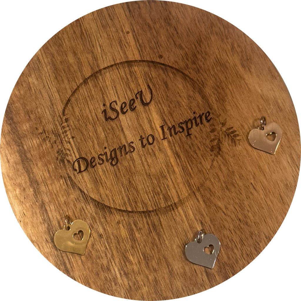 Custom Engraved Small Cut Out Heart Charms