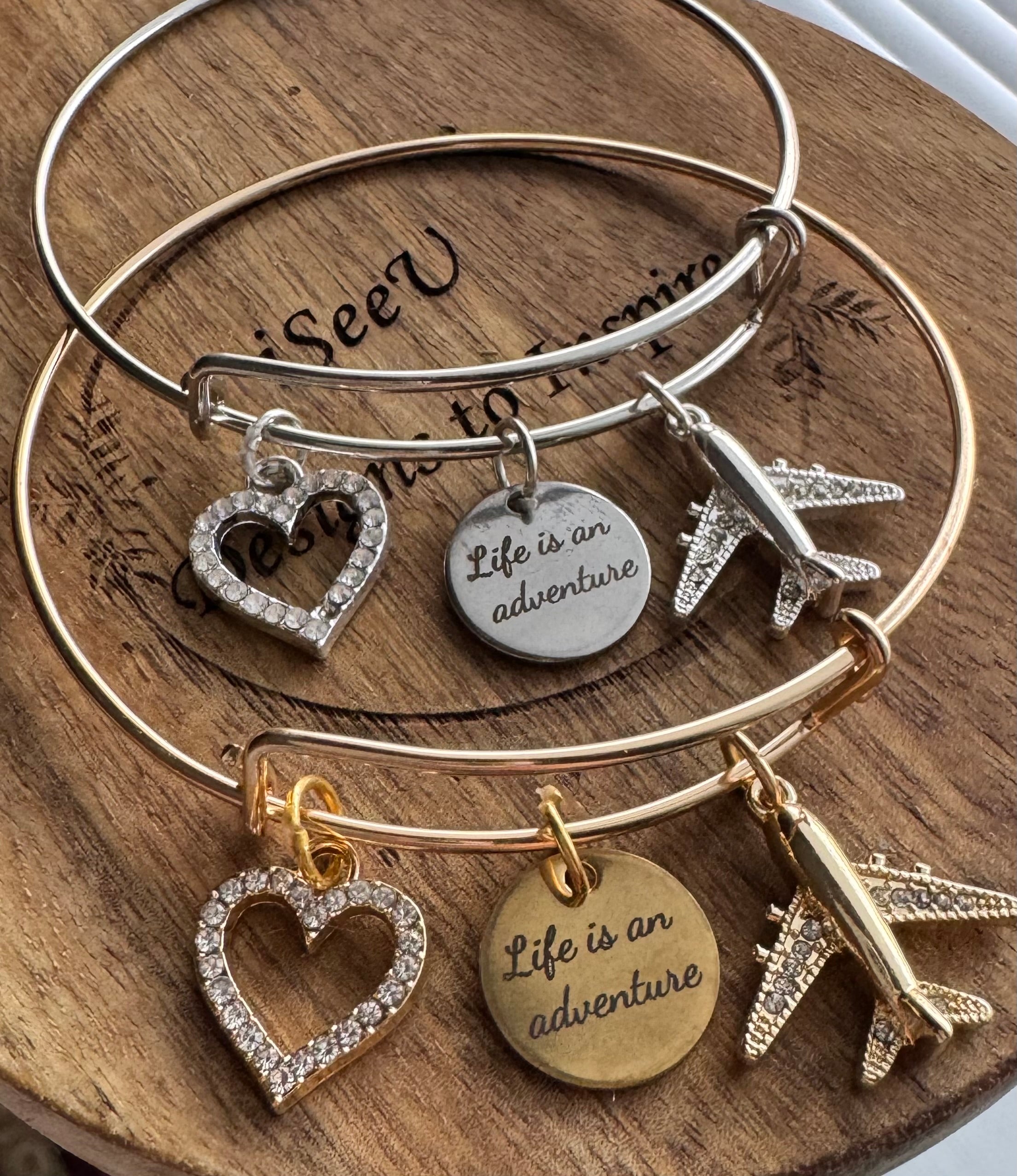 Life is an Adventure Charm Bracelet