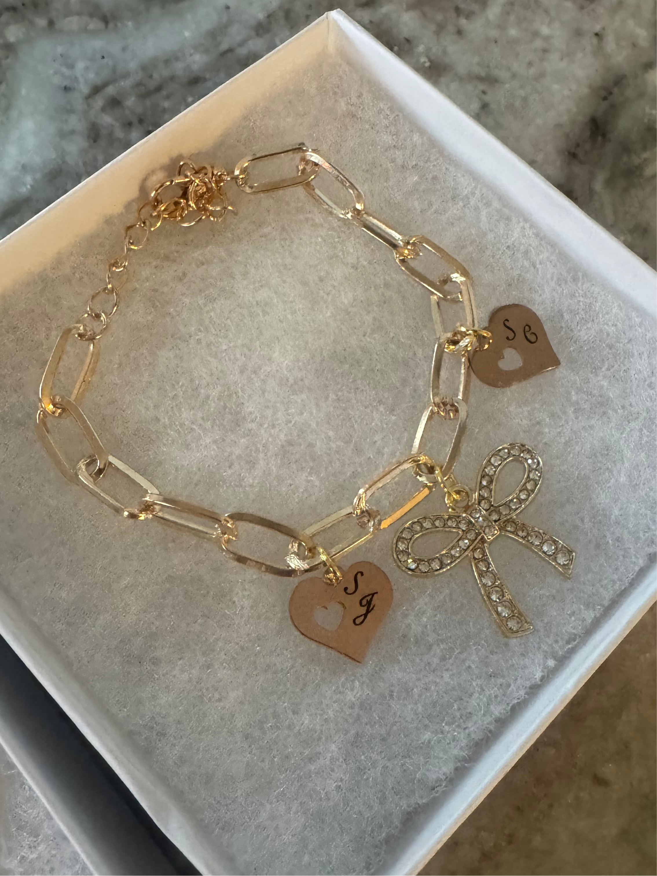 Custom Engraved Small Cut Out Heart Charms