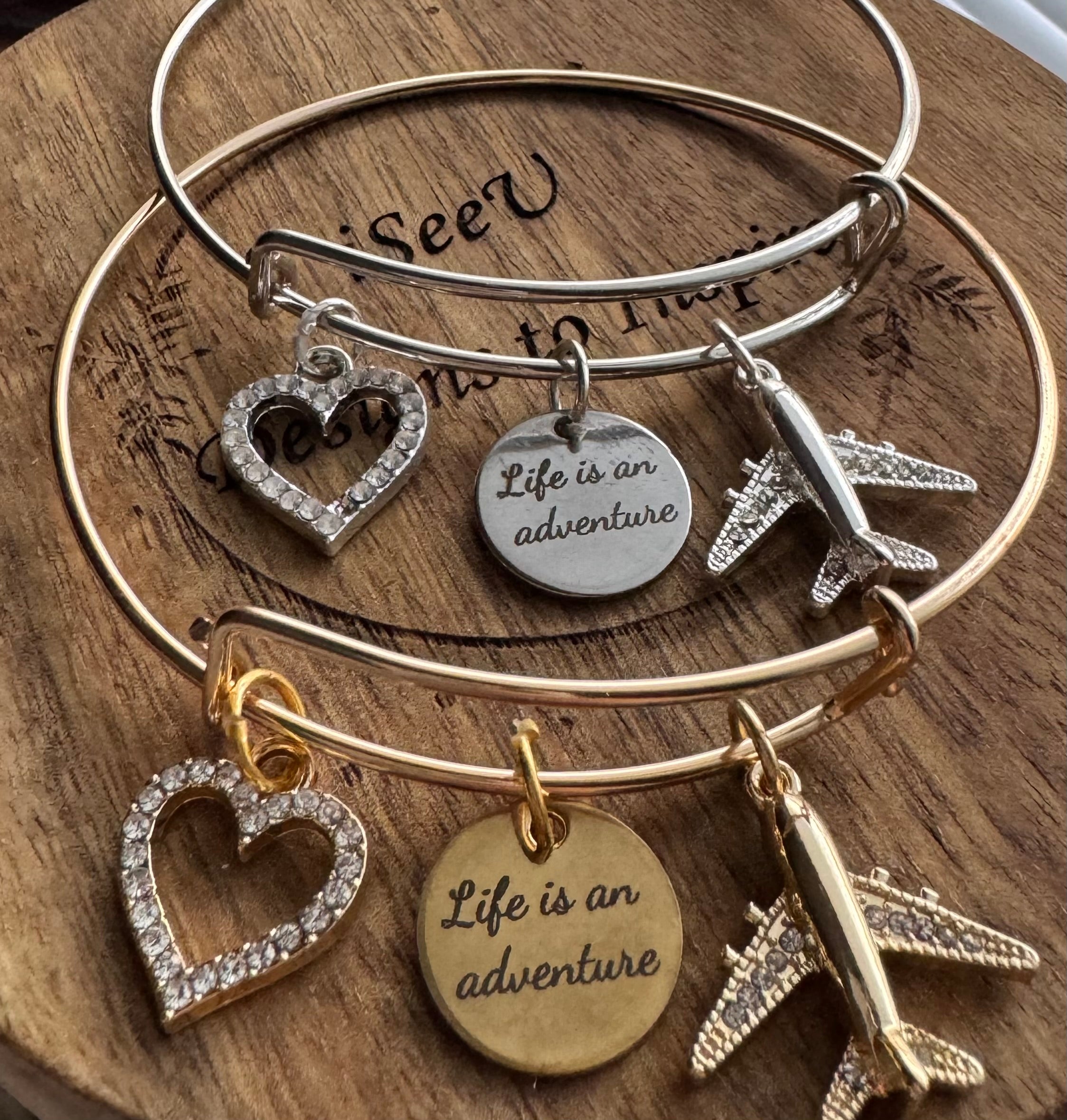 Life is an Adventure Charm Bracelet