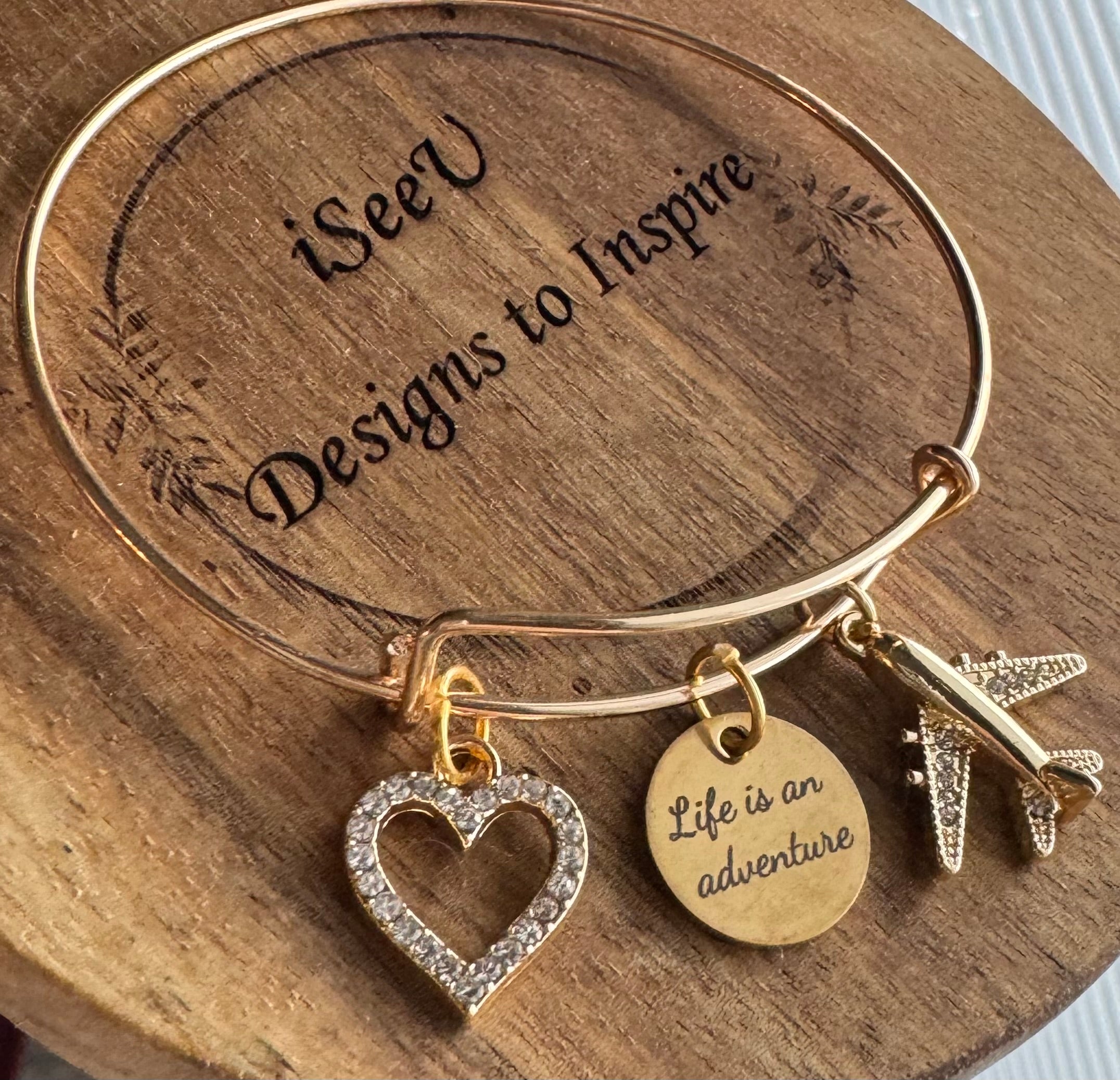 Life is an Adventure Charm Bracelet