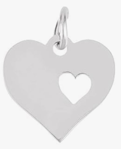 Custom Engraved Small Cut Out Heart Charms