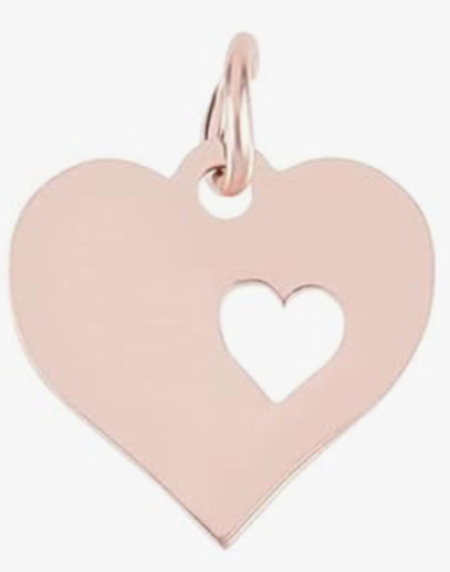 Custom Engraved Small Cut Out Heart Charms