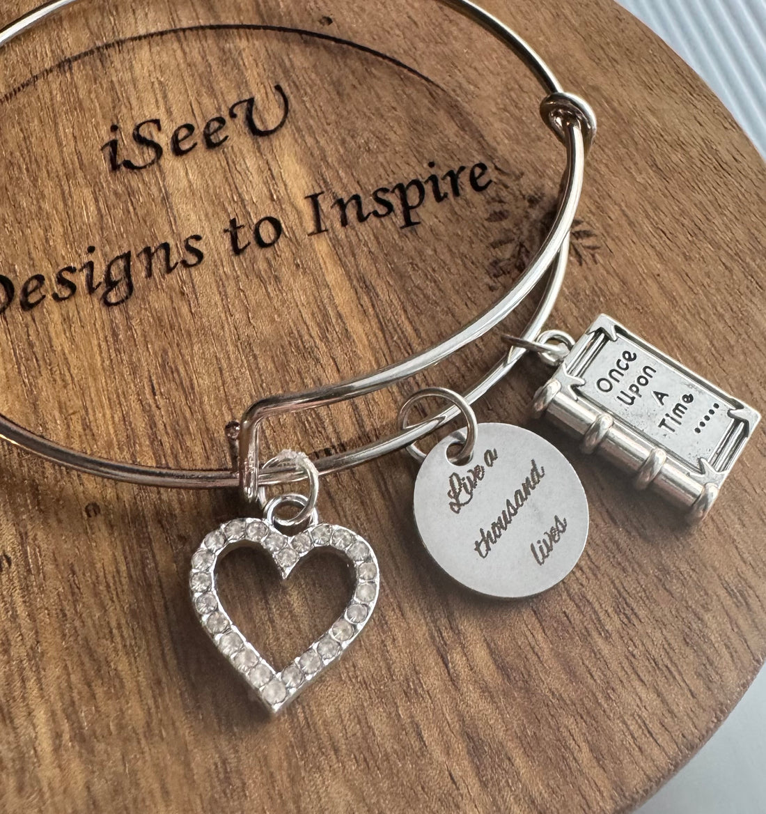 Book lovers charm bracelet