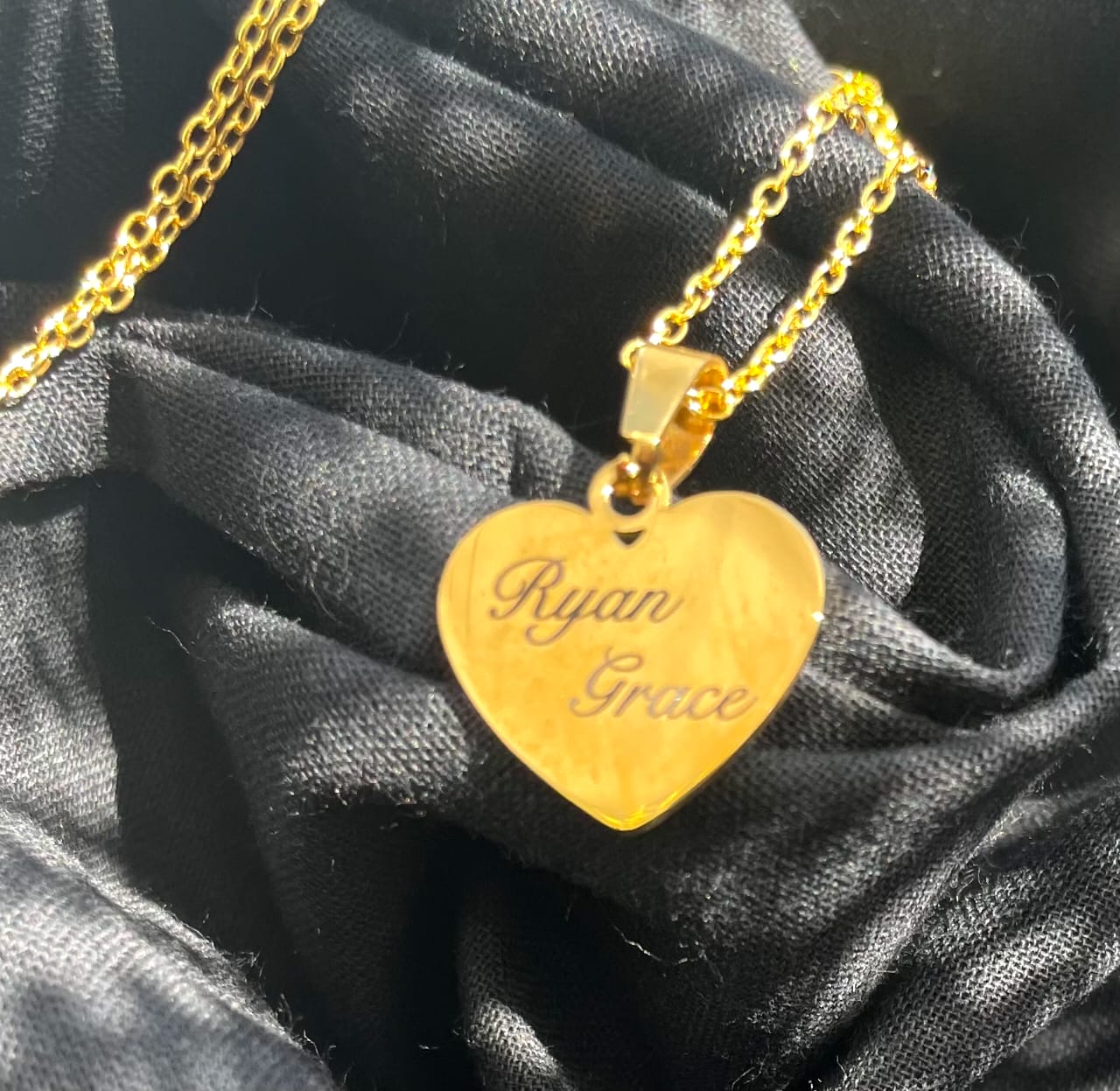 Custom Engraved Medium Heart Charm